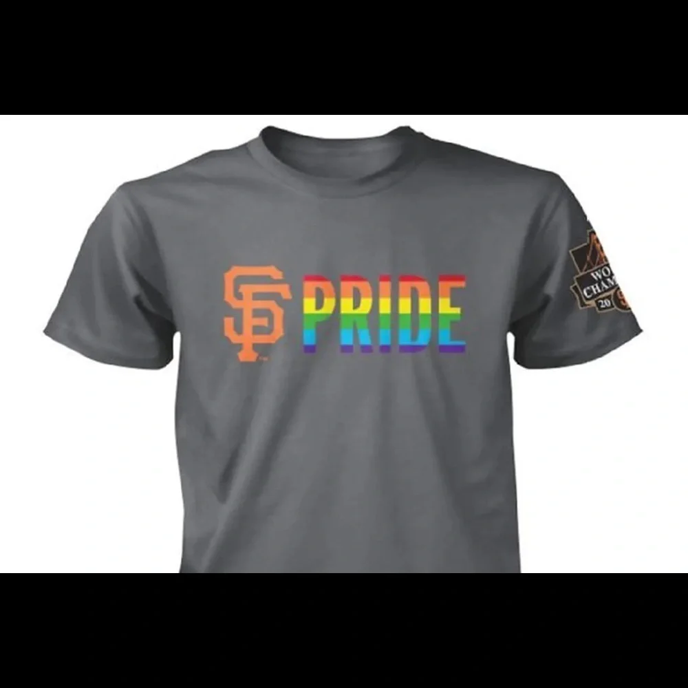 Rare SF Giants Pride Tee, Size Large